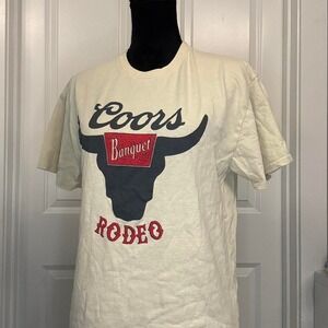 Coors Banquet Rodeo Bull Head T-Shirt - Size L